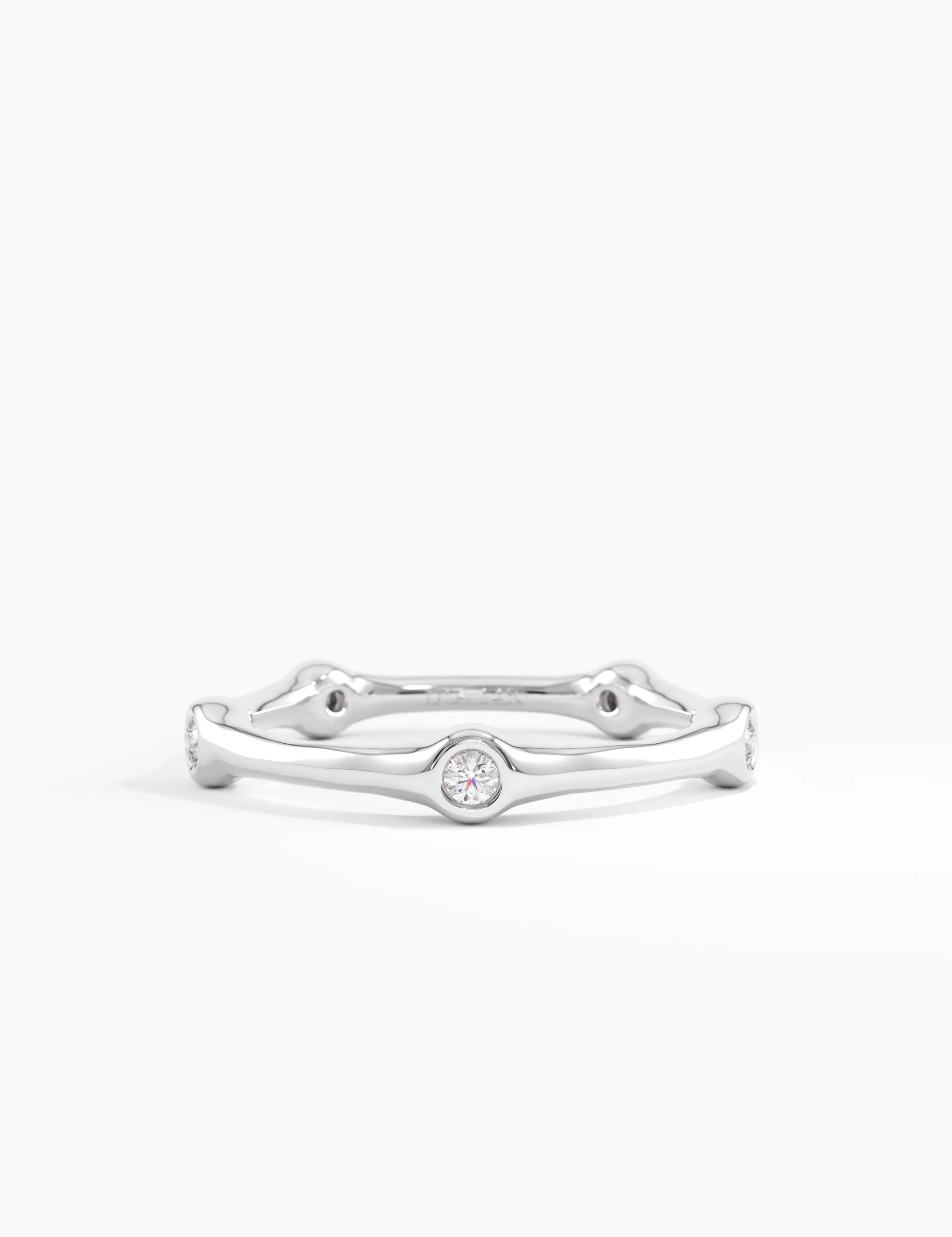 Bone Stacking Ring, solid gold ring, view 7 | DiaFifth
