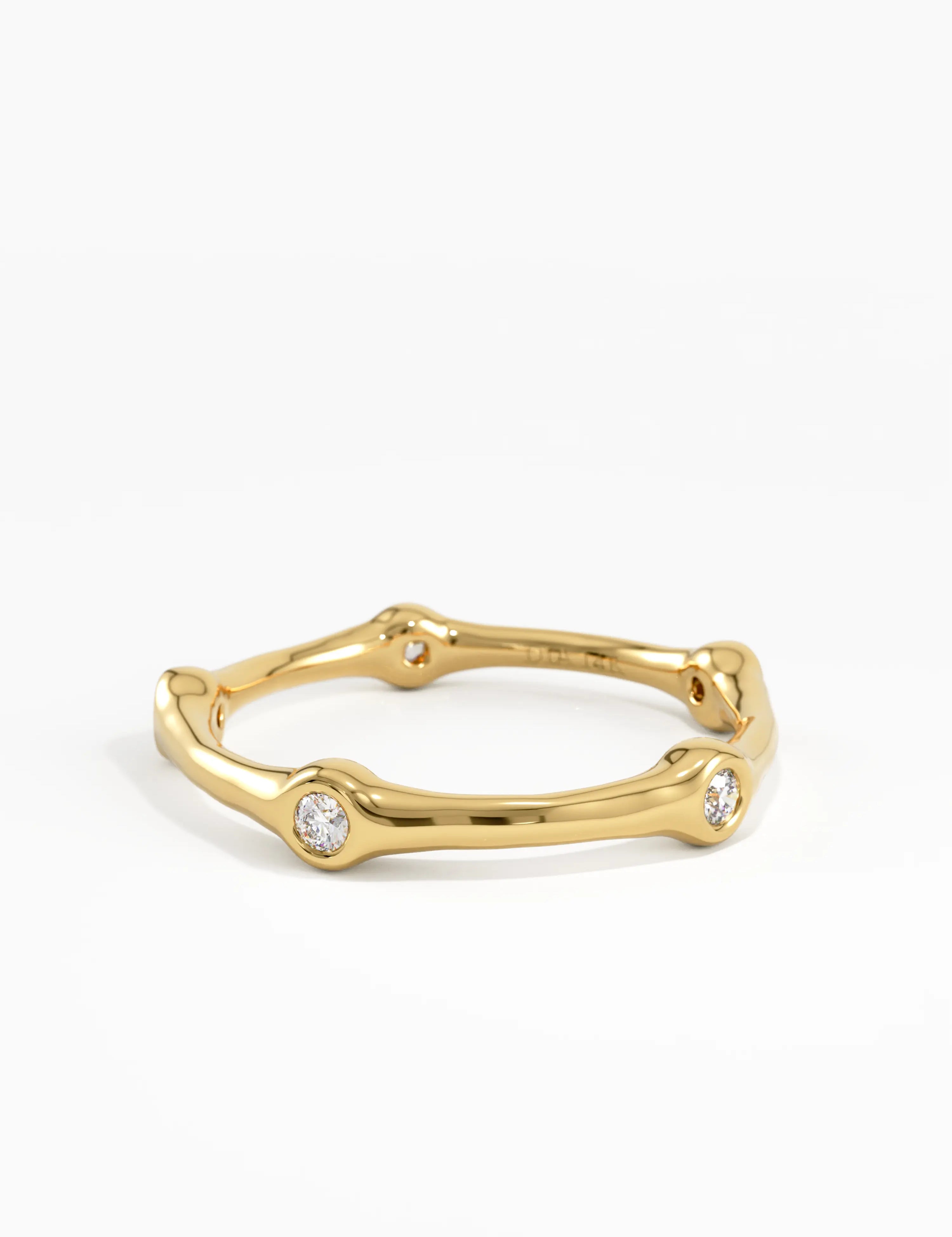 Bone Stacking Ring, solid gold ring, view 8 | DiaFifth
