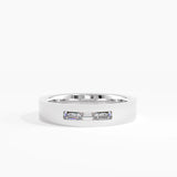 Diamond Baguette Wedding Band, solid gold ring, view 7 | DiaFifth