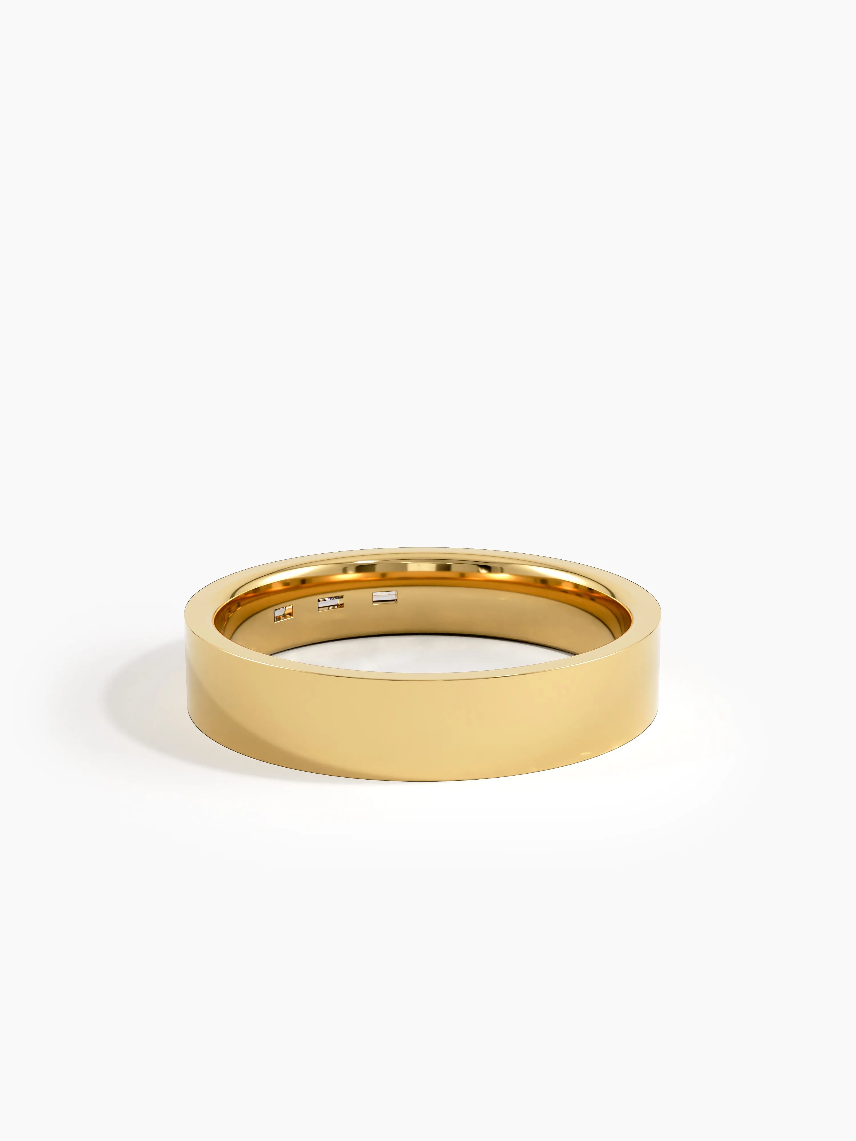 Diamond Baguette Wedding Band, solid gold ring, view 8 | DiaFifth