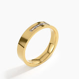 Diamond Baguette Wedding Band, solid gold ring, view 5 | DiaFifth