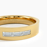 Diamond Baguette Wedding Band, solid gold ring, view 2 | DiaFifth
