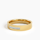 Diamond Baguette Wedding Band, solid gold ring, view 4 | DiaFifth