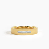 Diamond Baguette Wedding Band, solid gold ring | DiaFifth