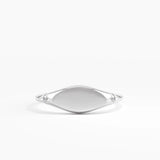 Minimal Signet Ring, solid gold ring, view 7 | DiaFifth
