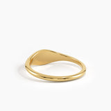 Minimal Signet Ring, solid gold ring, view 4 | DiaFifth