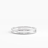 Double Band Stacking Ring, solid gold ring, view 7 | DiaFifth