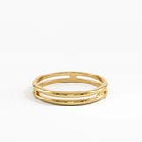 Double Band Stacking Ring, solid gold ring, view 8 | DiaFifth