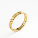 Double Band Stacking Ring, solid gold ring, view 5 | DiaFifth