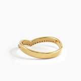 Pave Chevron Ring, solid gold ring, view 8 | DiaFifth
