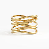 Wire Statement Ring, solid gold ring | DiaFifth