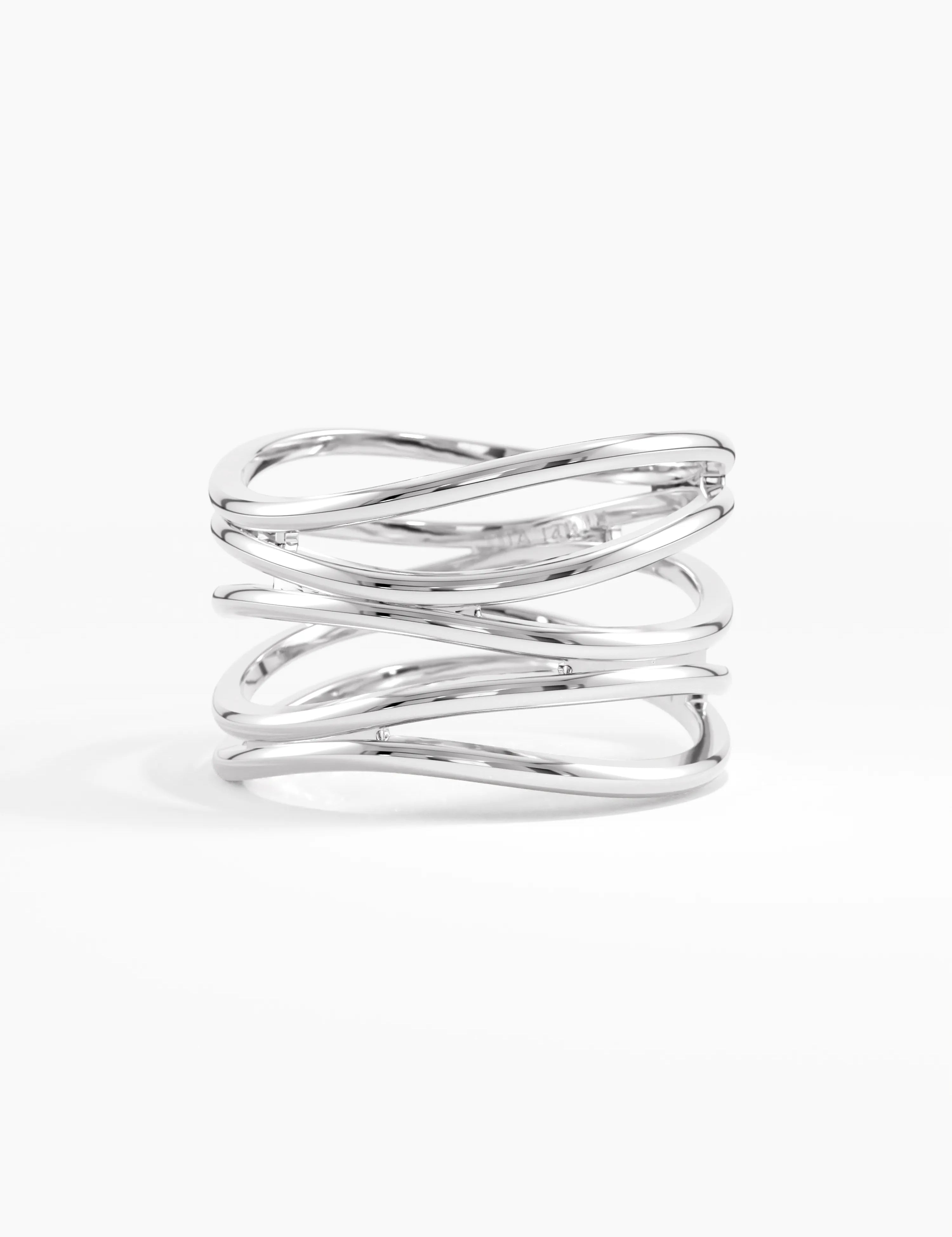 Wire Statement Ring, solid gold ring, view 7 | DiaFifth