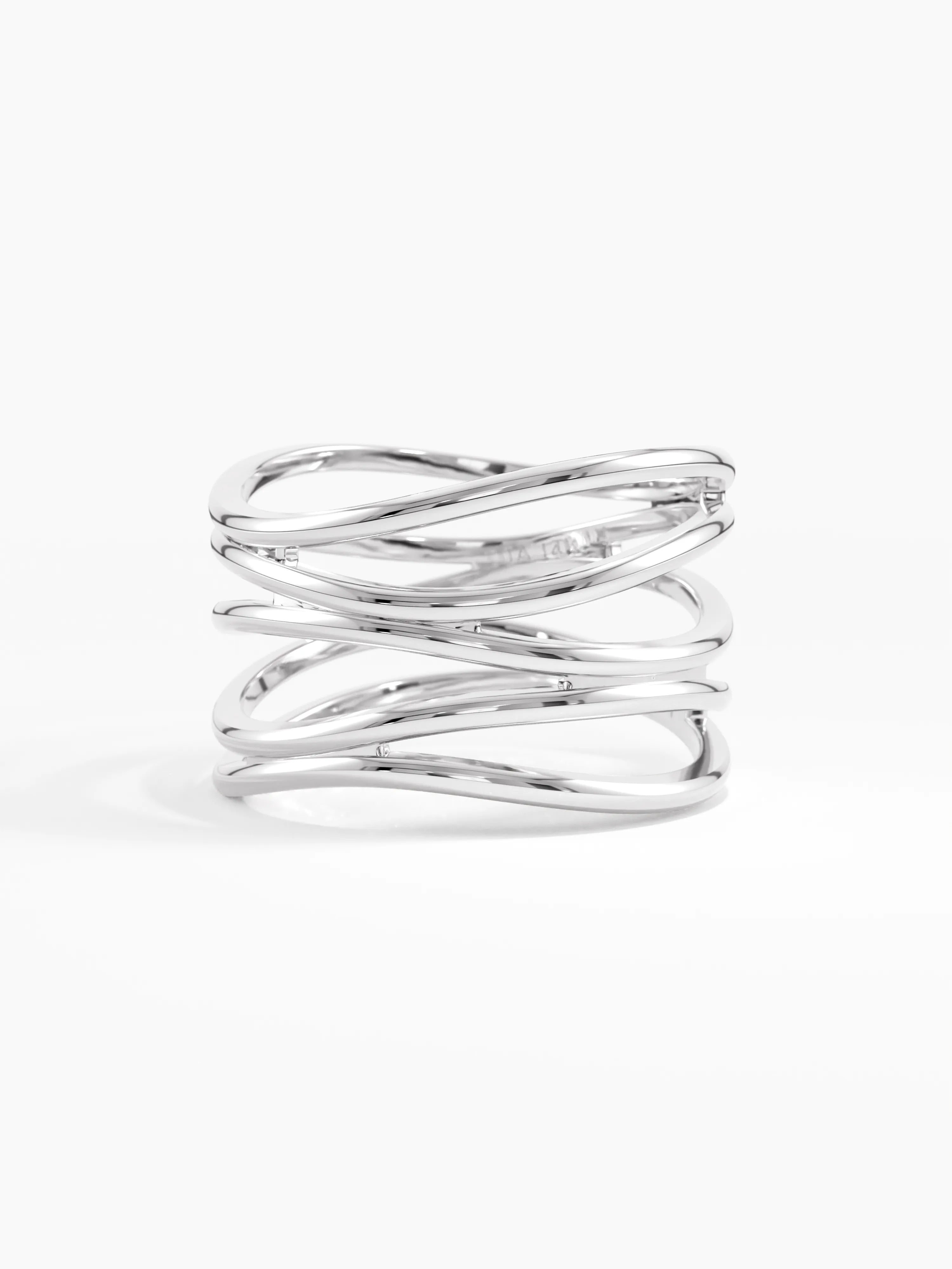 Wire Statement Ring, solid gold ring, view 7 | DiaFifth