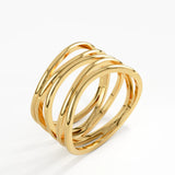 Wire Statement Ring, solid gold ring, view 5 | DiaFifth