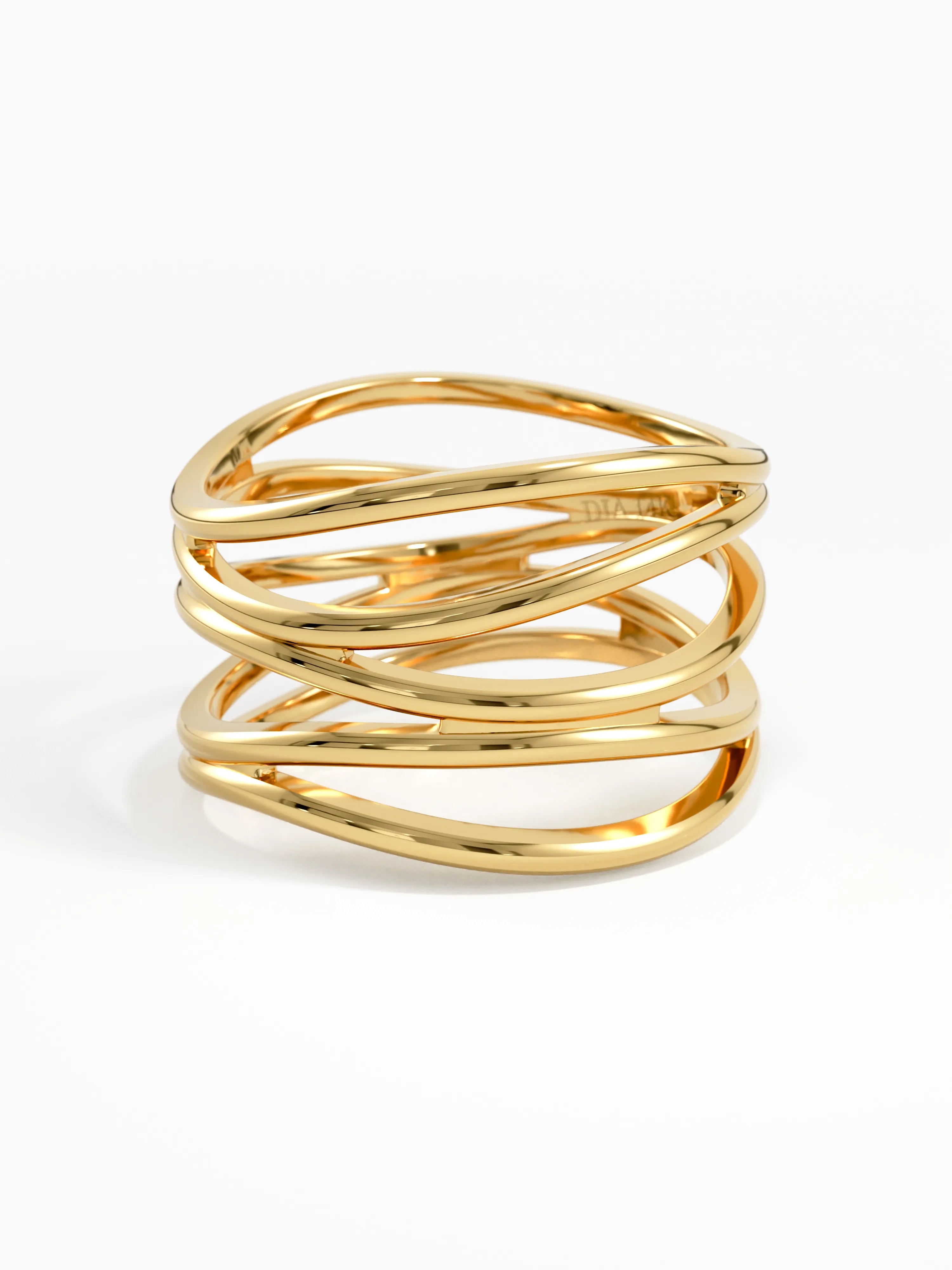 Wire Statement Ring, solid gold ring, view 4 | DiaFifth