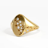 Celestial Signet Ring, solid gold ring, view 8 | DiaFifth