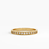 Channel Set Eternity Band, solid gold ring | DiaFifth