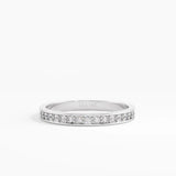 Channel Set Eternity Band, solid gold ring, view 7 | DiaFifth