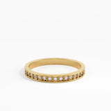 Channel Set Eternity Band, solid gold ring, view 8 | DiaFifth