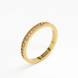 Channel Set Eternity Band, solid gold ring, view 5 | DiaFifth