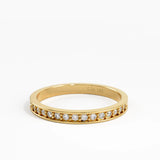 Channel Set Eternity Band, solid gold ring, view 4 | DiaFifth