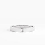 Solo Baguette Wedding Band, solid gold ring, view 7 | DiaFifth