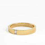 Solo Baguette Wedding Band, solid gold ring, view 8 | DiaFifth