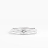 Rhombus Star Signet Ring, solid gold ring, view 7 | DiaFifth