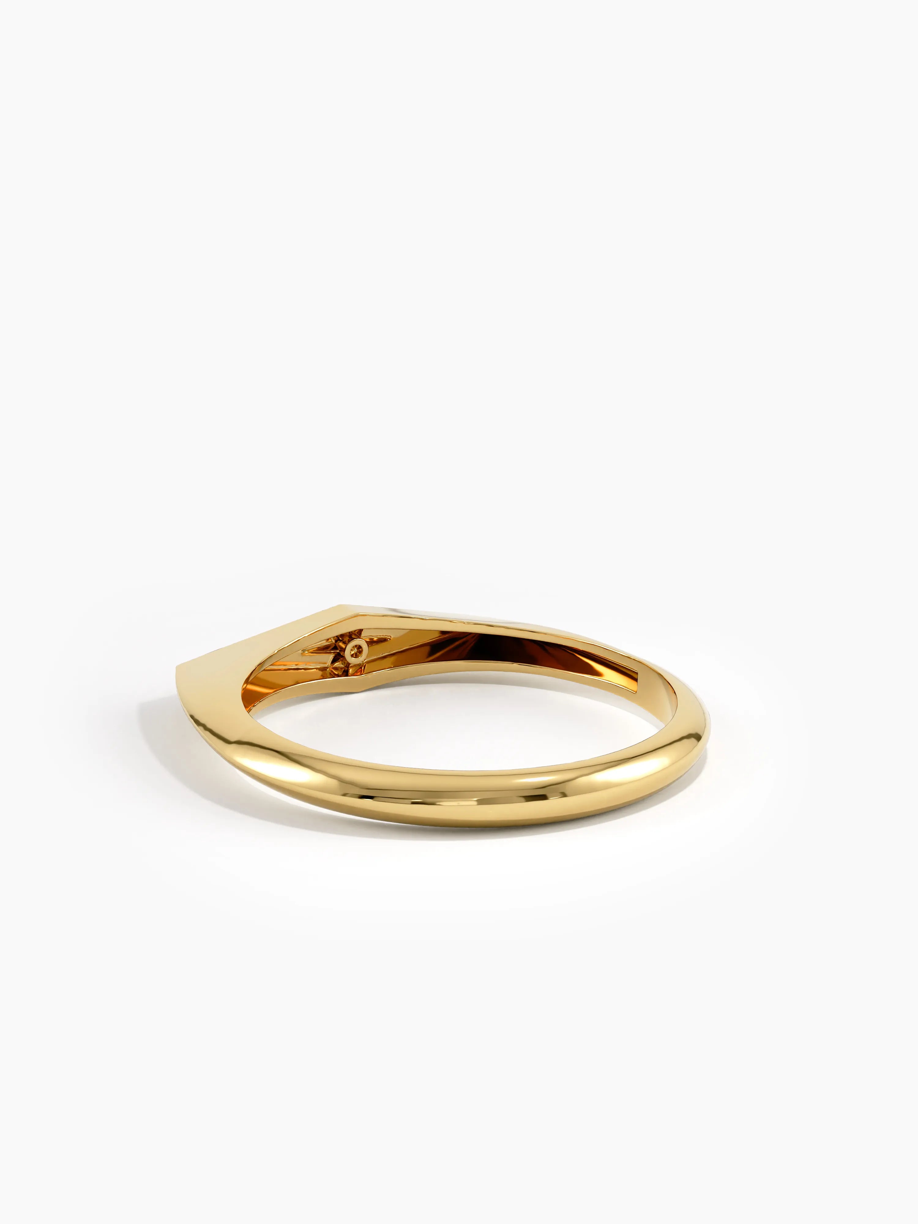 Rhombus Star Signet Ring, solid gold ring, view 8 | DiaFifth