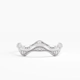 Sculpted Wave Wedding Ring, solid gold ring, view 7 | DiaFifth