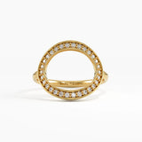Diamond Circle Ring, solid gold ring | DiaFifth