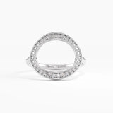 Diamond Circle Ring, solid gold ring, view 7 | DiaFifth