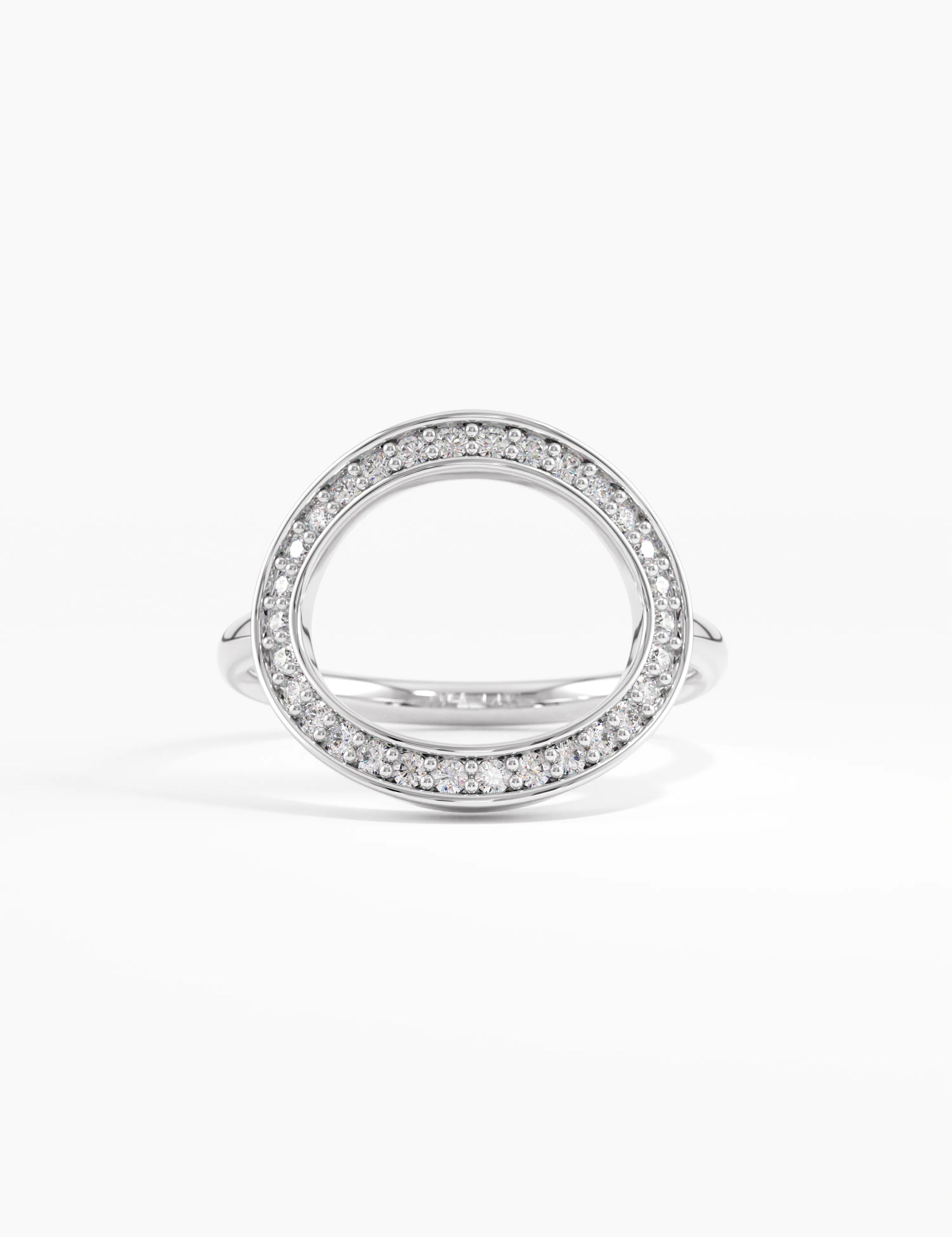 Diamond Circle Ring, solid gold ring, view 7 | DiaFifth