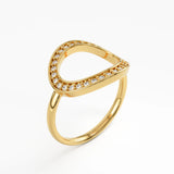 Diamond Circle Ring, solid gold ring, view 5 | DiaFifth