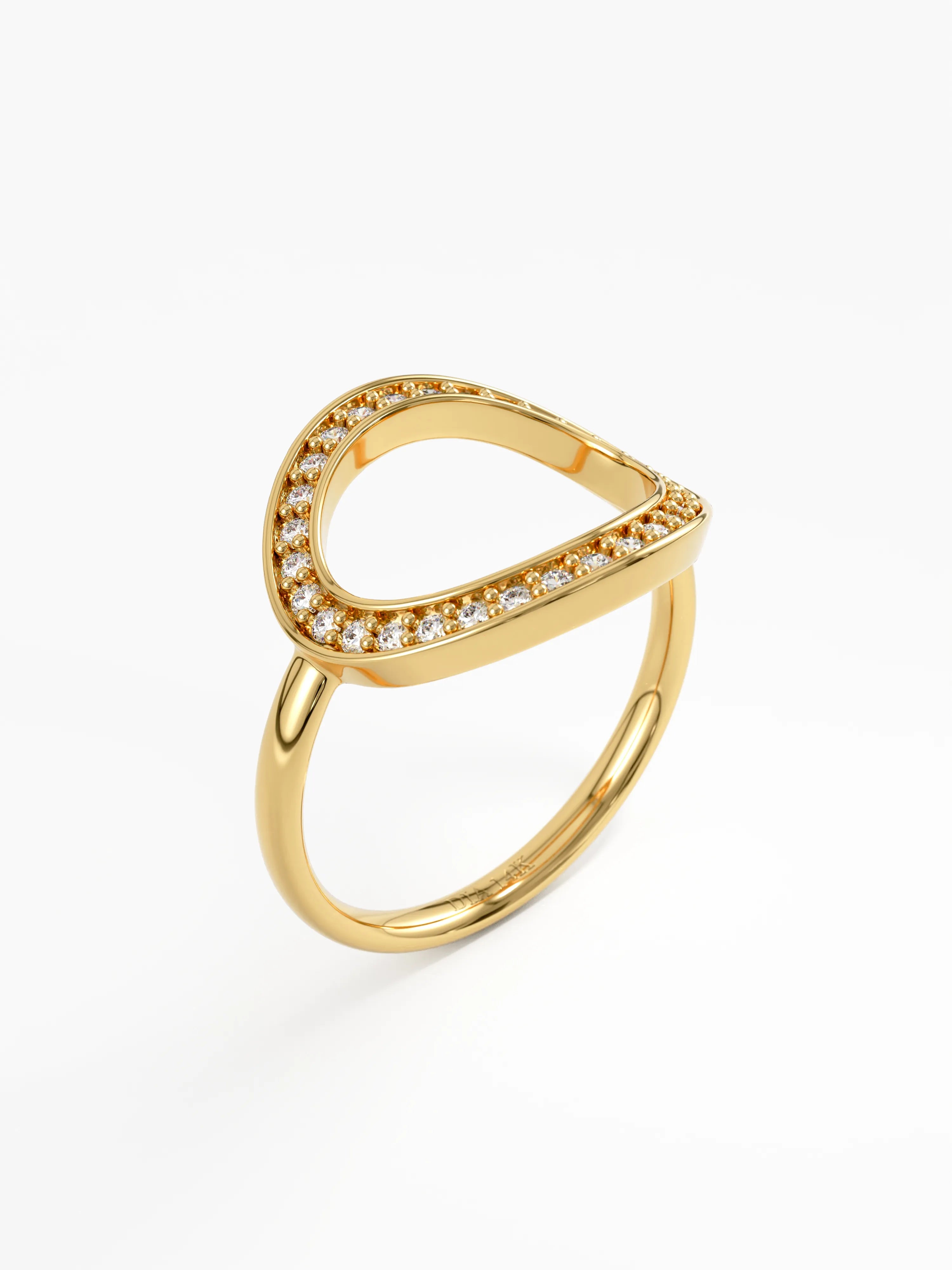 Diamond Circle Ring, solid gold ring, view 5 | DiaFifth