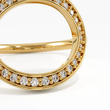Diamond Circle Ring, solid gold ring, view 2 | DiaFifth
