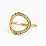 Diamond Circle Ring, solid gold ring, view 8 | DiaFifth