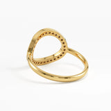 Diamond Circle Ring, solid gold ring, view 4 | DiaFifth