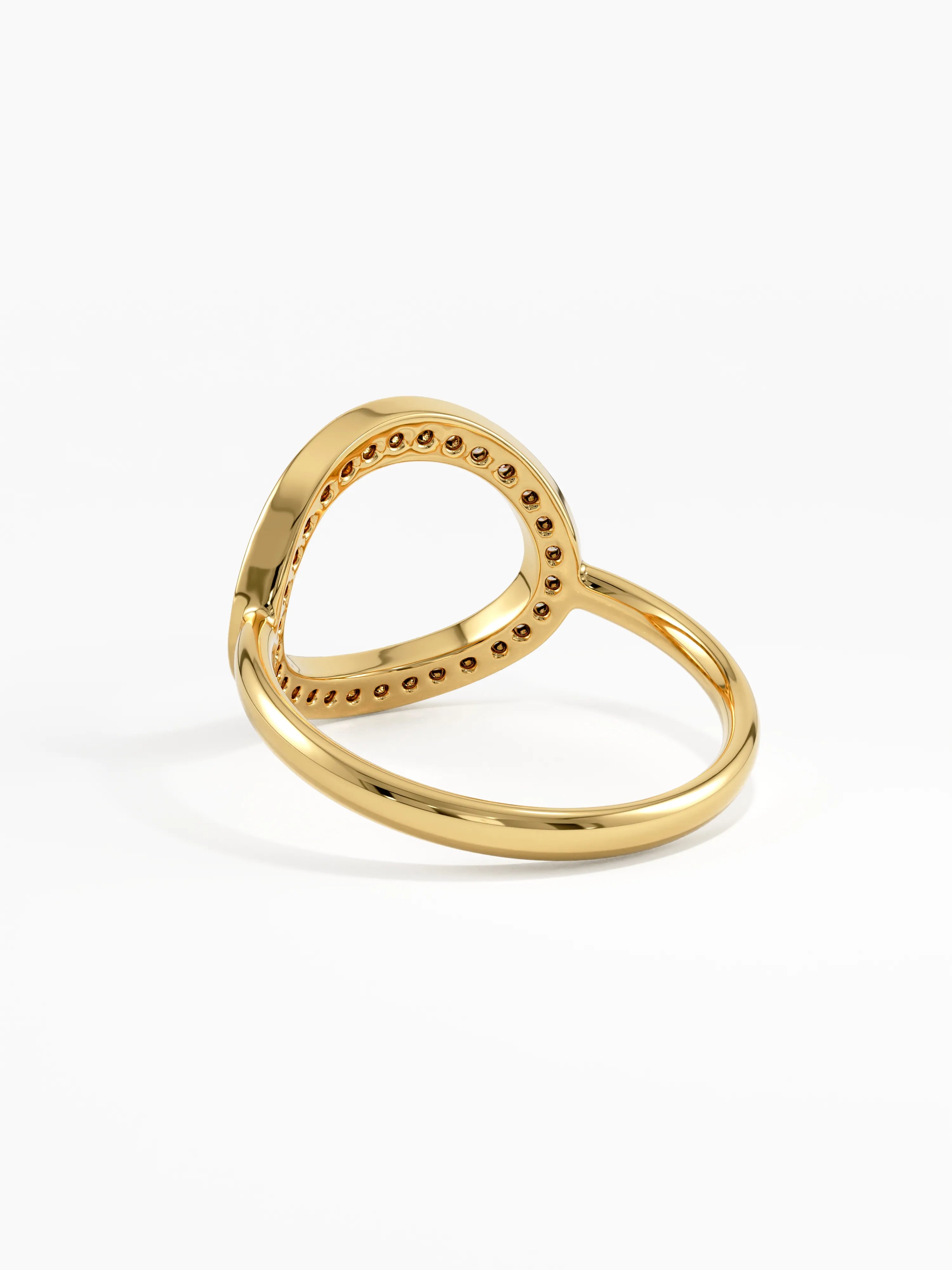 Diamond Circle Ring, solid gold ring, view 4 | DiaFifth