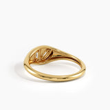 Mixed Cut Signet Ring, solid gold ring, view 8 | DiaFifth