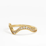 Deep Wave Wedding Ring, solid gold ring, view 8 | DiaFifth