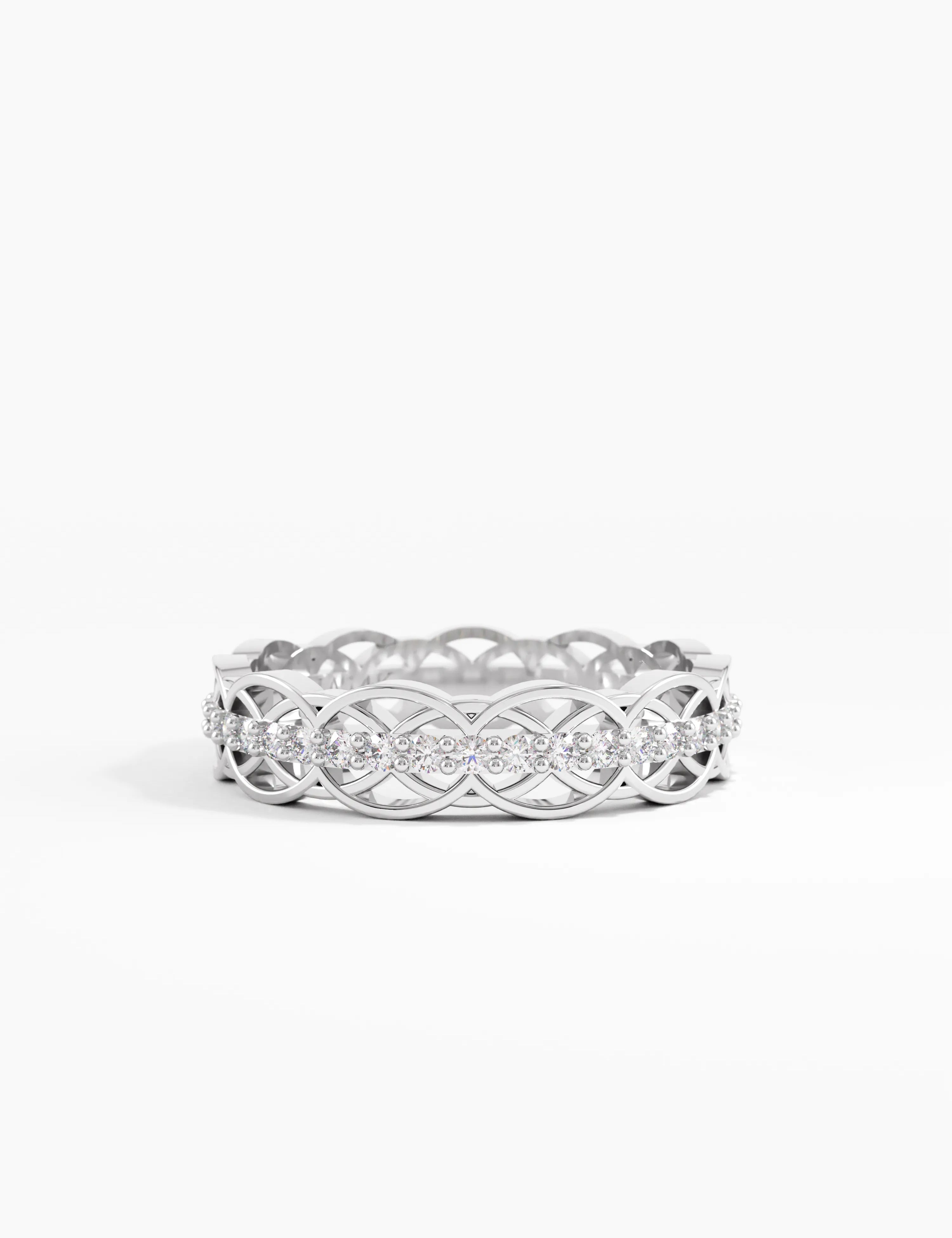 Celtic Knot Wedding Band, solid gold ring, view 7 | DiaFifth