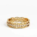 Celtic Knot Wedding Band, solid gold ring, view 4 | DiaFifth