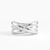 Crossover Statement Ring, solid gold ring, view 7 | DiaFifth