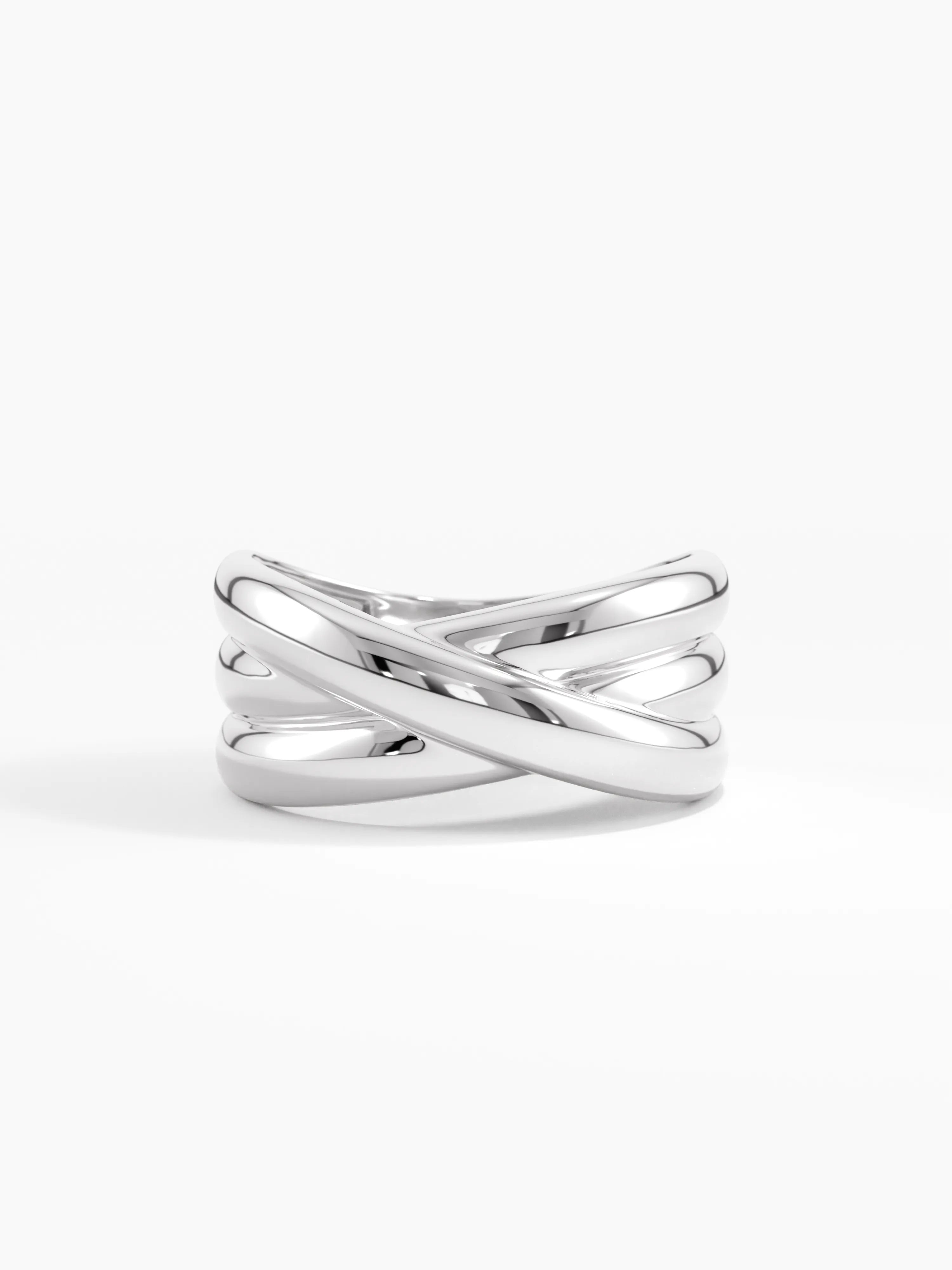 Crossover Statement Ring, solid gold ring, view 7 | DiaFifth