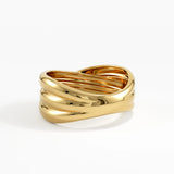 Crossover Statement Ring, solid gold ring, view 4 | DiaFifth
