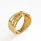 Crossover Statement Ring, solid gold ring, view 5 | DiaFifth
