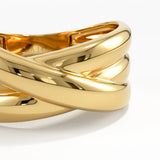 Crossover Statement Ring, solid gold ring, view 2 | DiaFifth