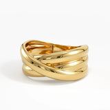 Crossover Statement Ring, solid gold ring, view 8 | DiaFifth