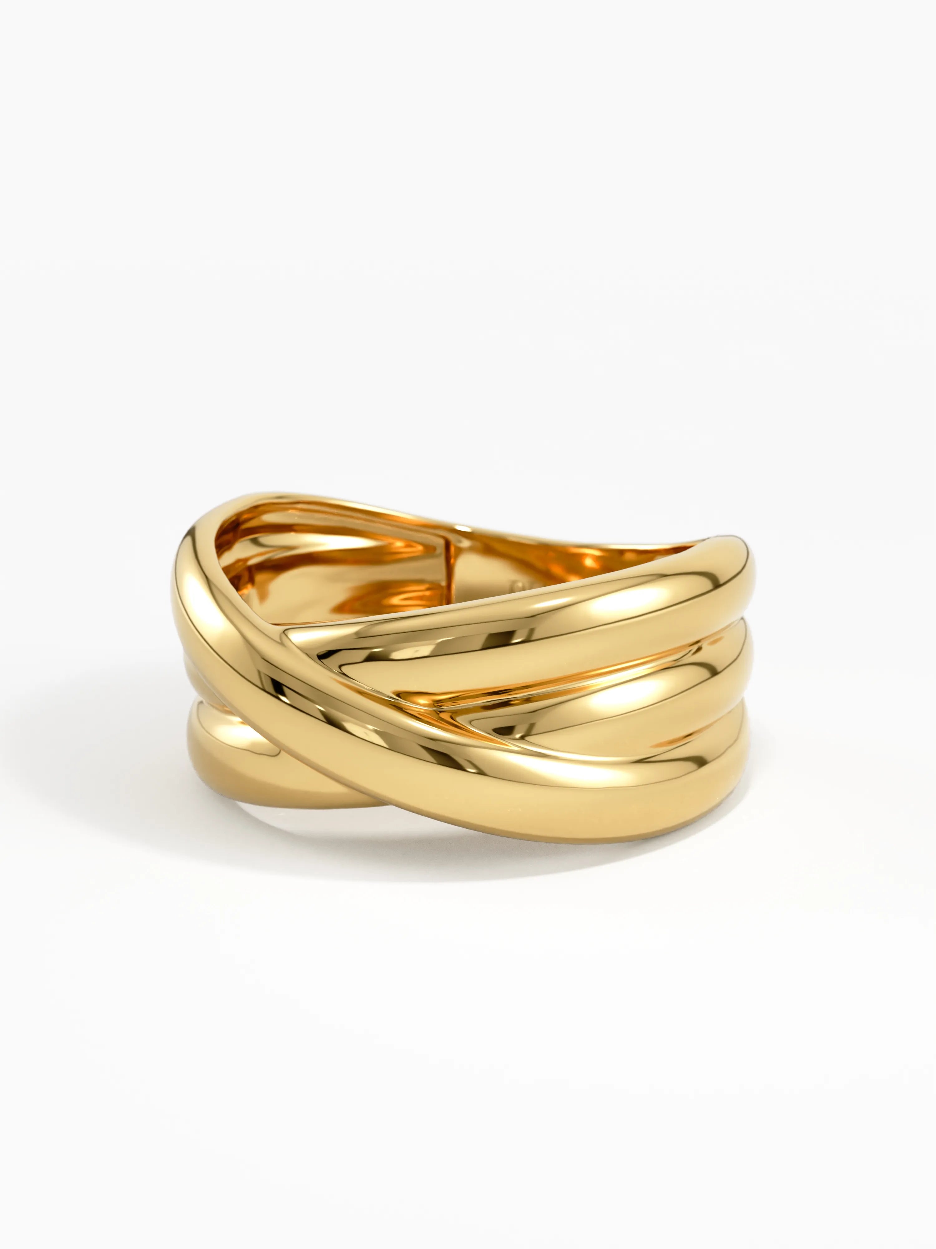 Crossover Statement Ring, solid gold ring, view 8 | DiaFifth